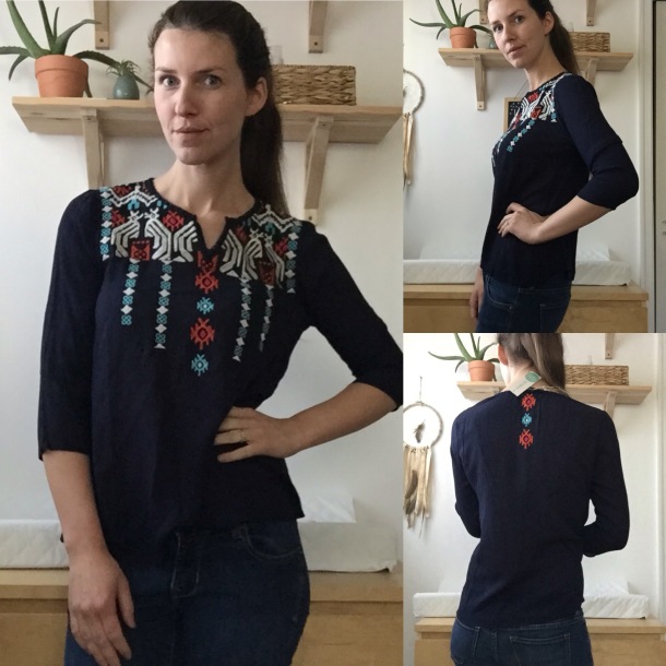 April Stitch Fix Review THML Lenon Embroidered Top