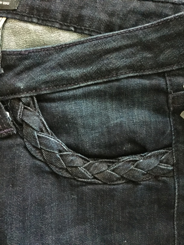 Just Black Irina Braided Pocket Flare Jeans stitch fix
